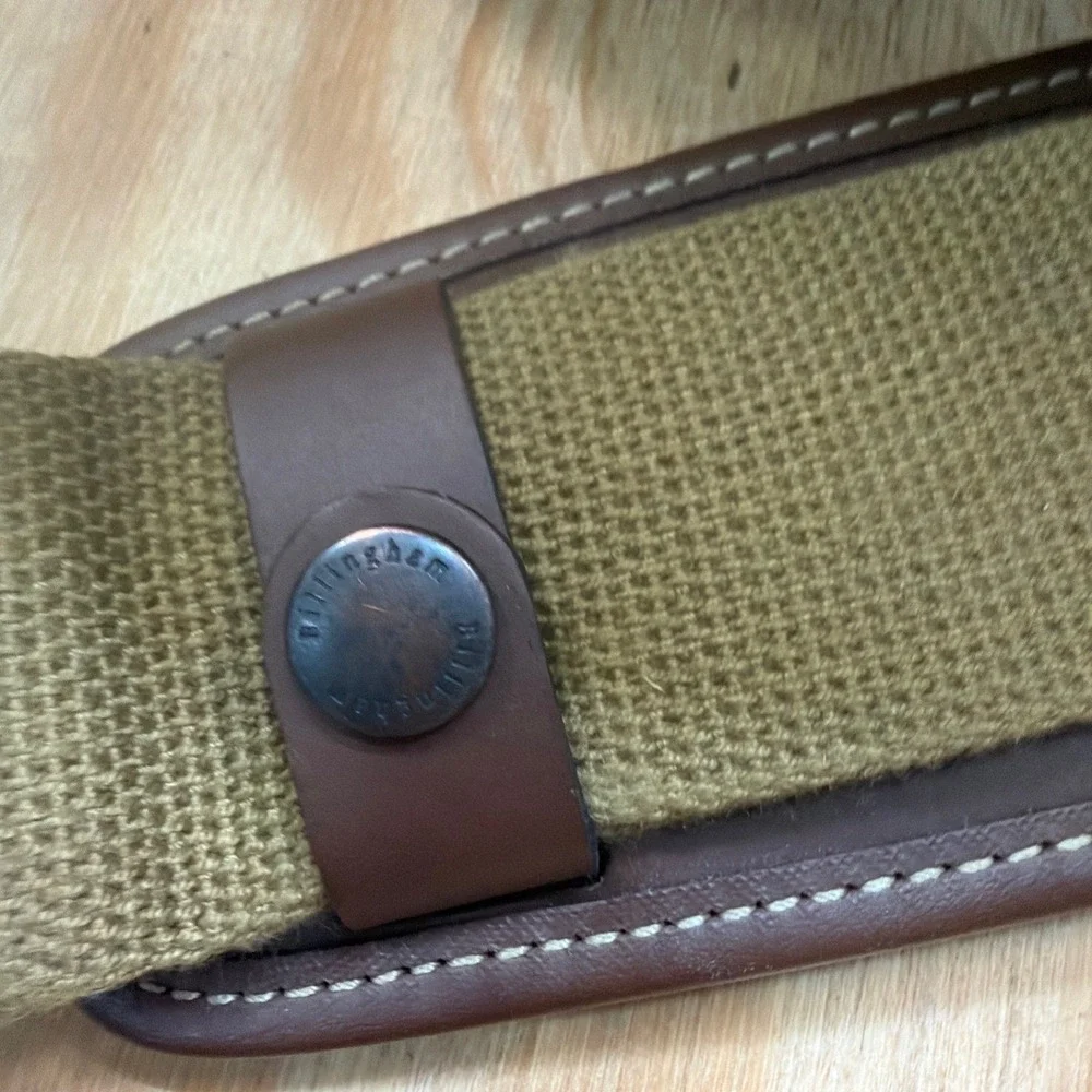 Billingham Camera Bag Khaki‎ Canvas Leather Trim w Superflex Inserts Pouch